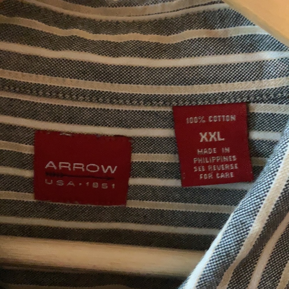 Arrow Striped Button Down Shirt - image 2